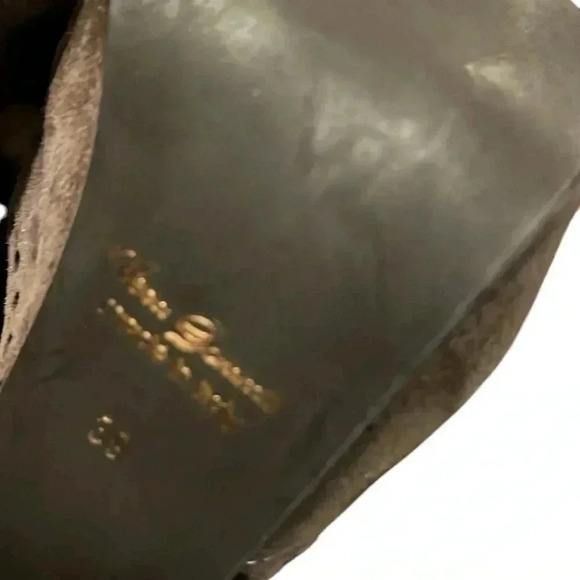 VINTAGE PRATESI Made in Italy Suede Heels Grey/ Brown Size 8 - Picture 6 of 9